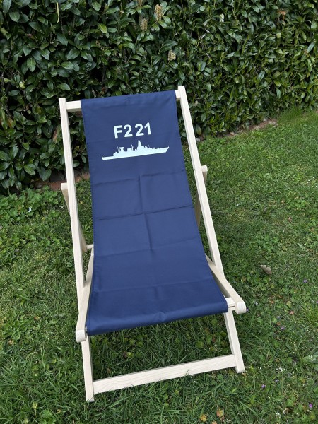 Fregatte Klasse 124 Liegestuhl / Deckchair verschiedene Farben - personalisierbar