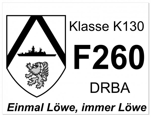 F260 - Korvette Braunschweig - Schlüsselanhänger, Dogtag - Edelstahl, PERSONALISIERT