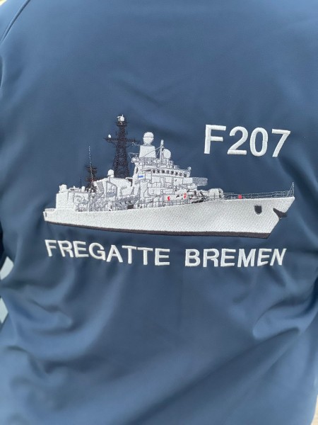 F207 Fregatte BREMEN , Bomberjacke mit Rückenbestickung