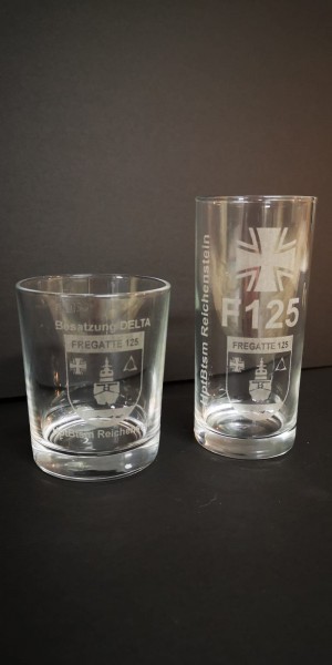 F220 Fregatte Hamburg, 6er Set Longdrinkglas mit Gravur