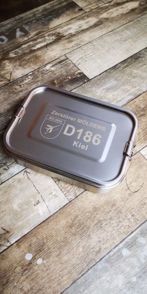 Lunchbox / Brotdose Gr.L, Personalisiert Zerstörer Lütjens Klasse