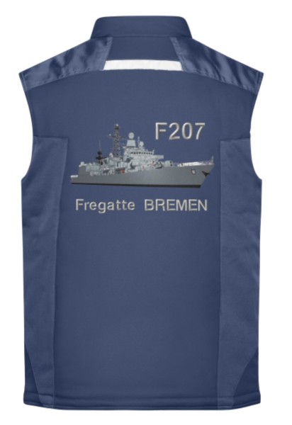 F207 Fregatte Bremen - dicke Winter-Softshellweste