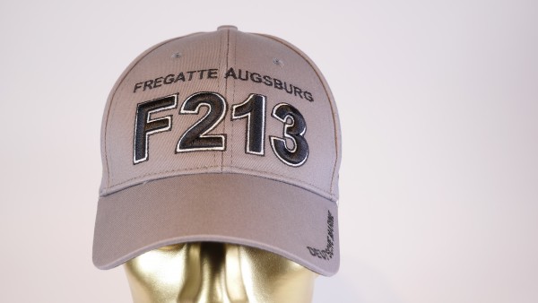 F213 Fregatte AUGSBURG - Marine Basecap Mütze, grau