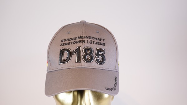 D185 Zerstörer LÜTJENS, Sonderedition Bordgemeinschaft , Base Cap, Mütze, grau